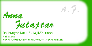 anna fulajtar business card